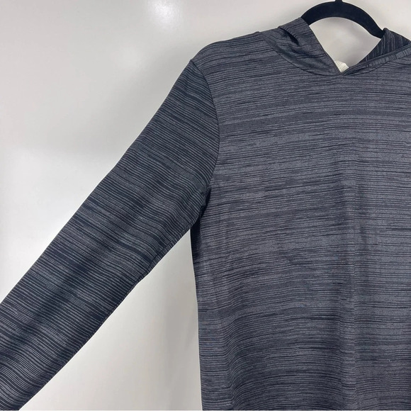 Fabletics Dark Grey Seamless Lurex Pullover Hoodie Athletic Shirt Size Large - Picture 5 of 9